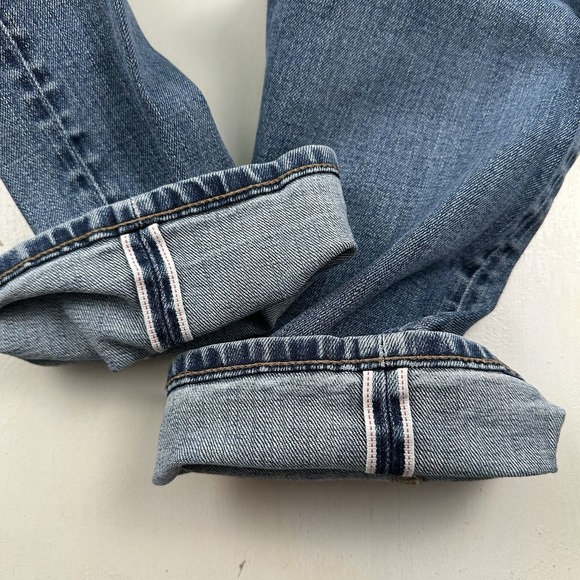 Uniqlo Other - Uniqlo Kaihara Japanese Selvedge Jeans Mens 34x34 Slim Straight Light Wash Blue